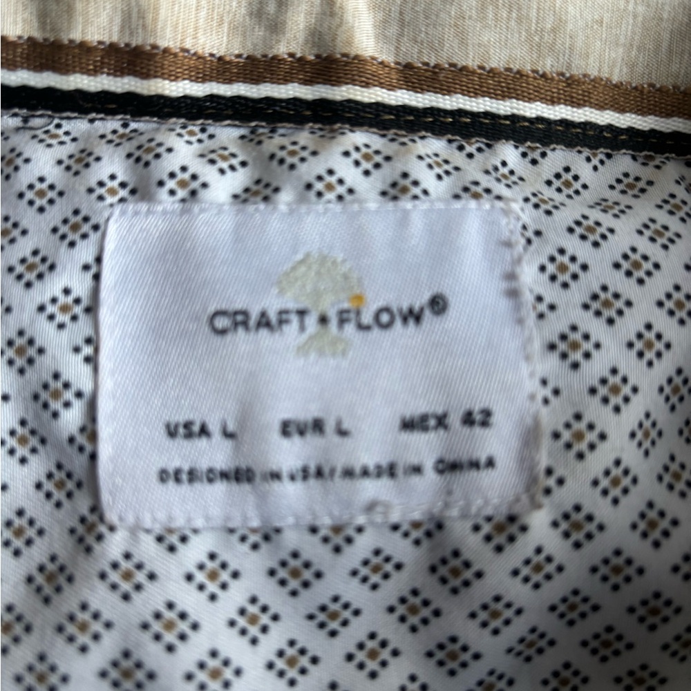 Craft Black and White Casual Button Down Shirt